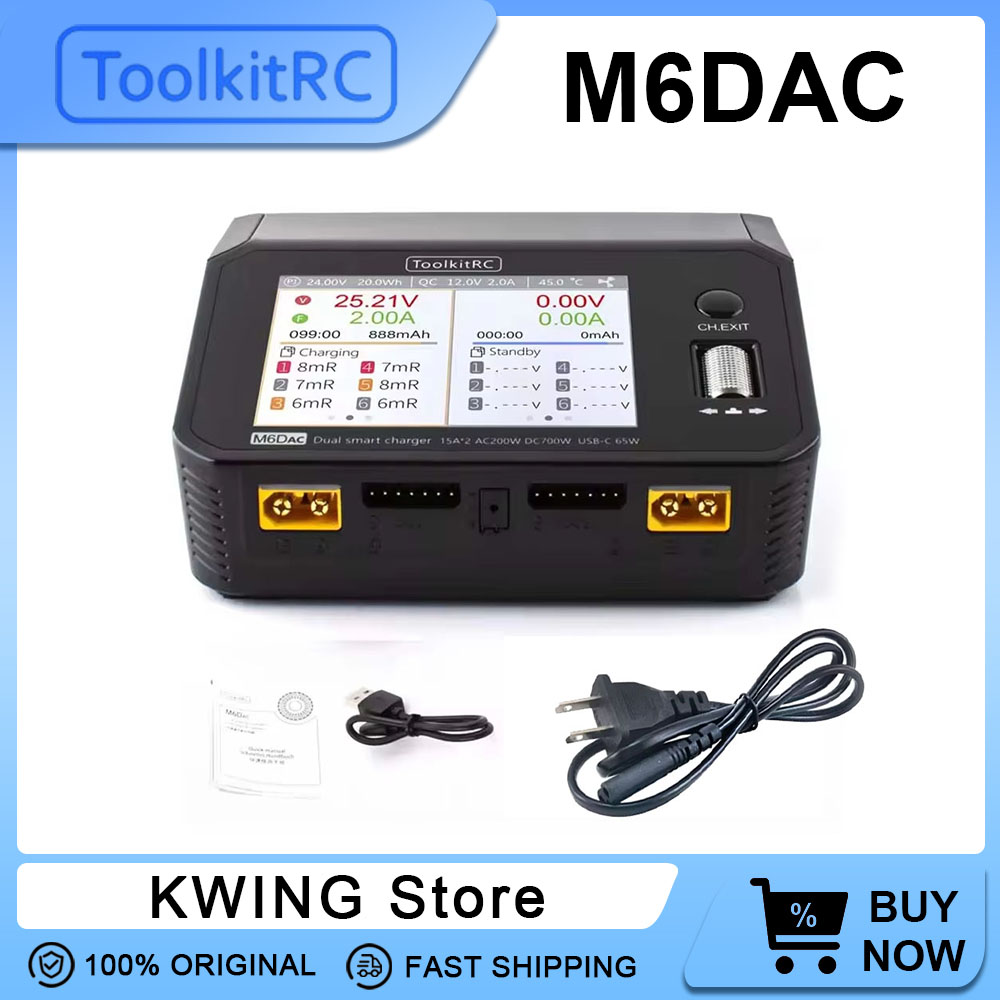 Toolkitrc M6Dac Smart Charger - ชุดเครื่องมือ RC M6DAC Dual Smart Charger