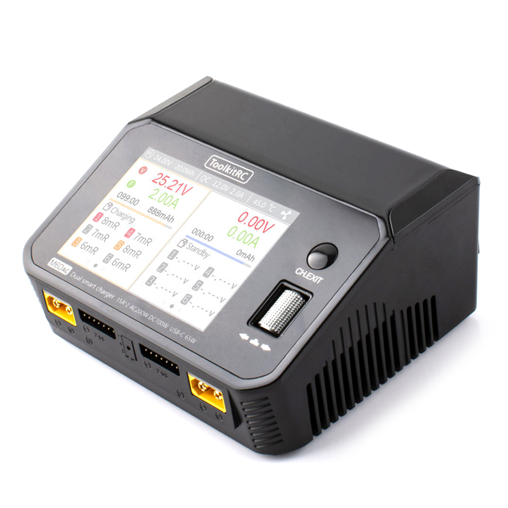 เครื่องชาร์จแบตเตอรี่ลิเธียมโพ - Toolkitrc M6Dac Smart Charger บทวิจารณ์และราคา