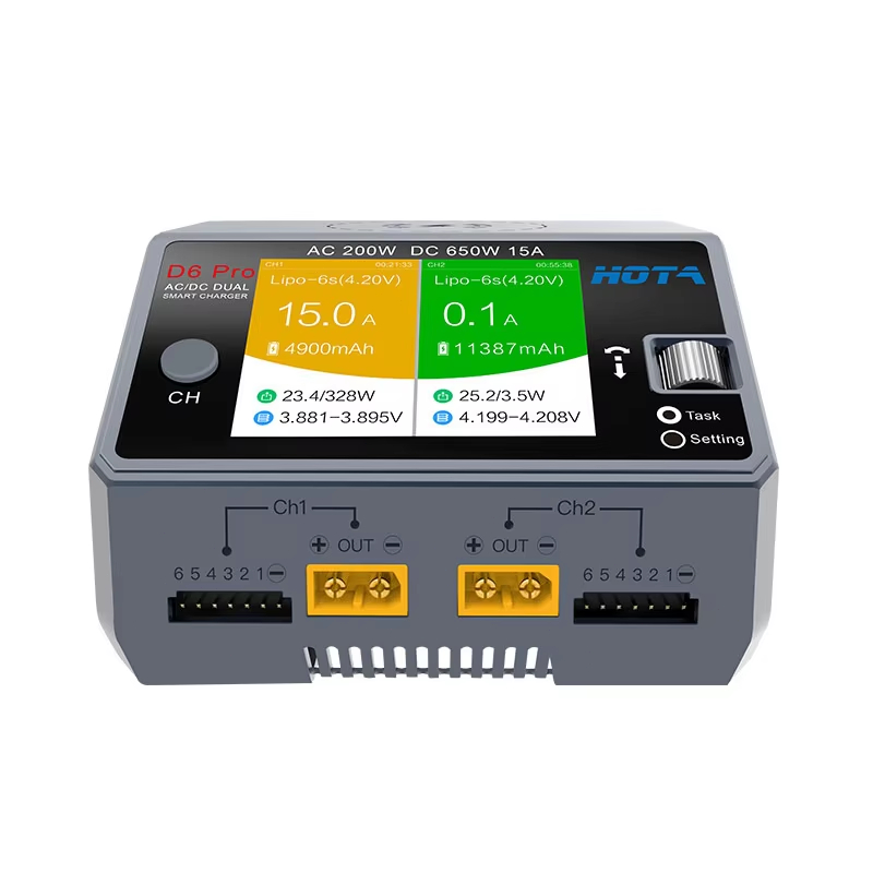 เครื่องชาร์จแบตเตอรี่อัจฉริยะ  - Hota D6 Pro Dual Lipo Charger บทวิจารณ์และราคา