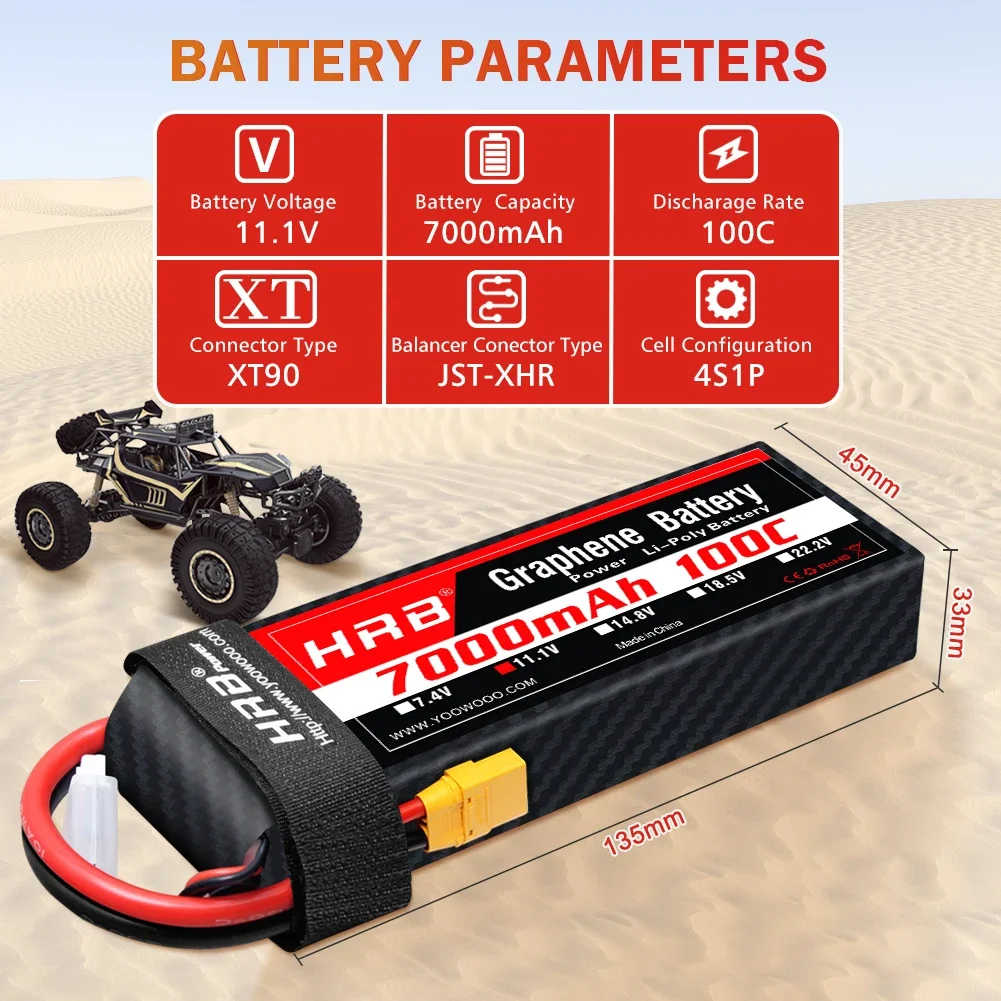 แบตเตอรี่ Graphene 2S 3S 4S 6S - 4S Lipo Battery 14.8V 6000Mah บทวิจารณ์และราคา