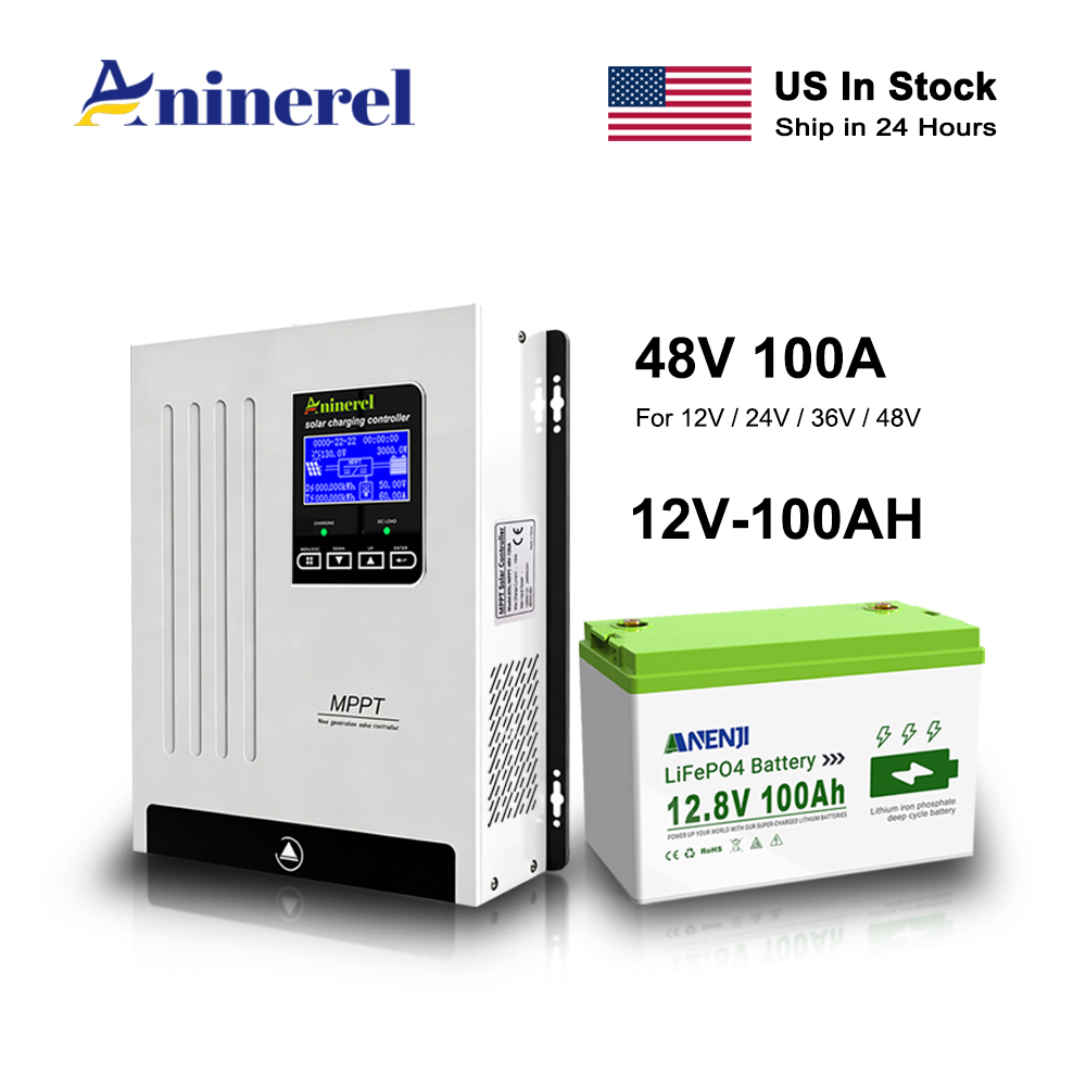 Aninerel 100A Solar Charge Con - Lifepo4 12V 100Ah Bms Bluetooth บทวิจารณ์และราคา