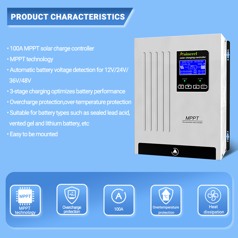 Aninerel 100A Solar Charge Con - Lifepo4 12V 100Ah Bms Bluetooth บทวิจารณ์และราคา