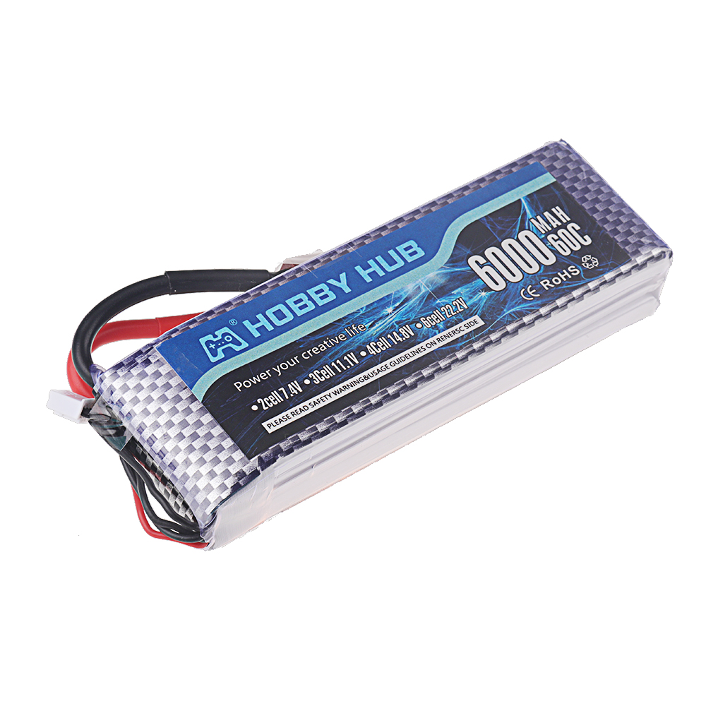 แบตเตอรี่ลิเธียมโพลิเมอร์ 2S 3 - 4S Lipo Battery 14.8V 6000Mah บทวิจารณ์และราคา