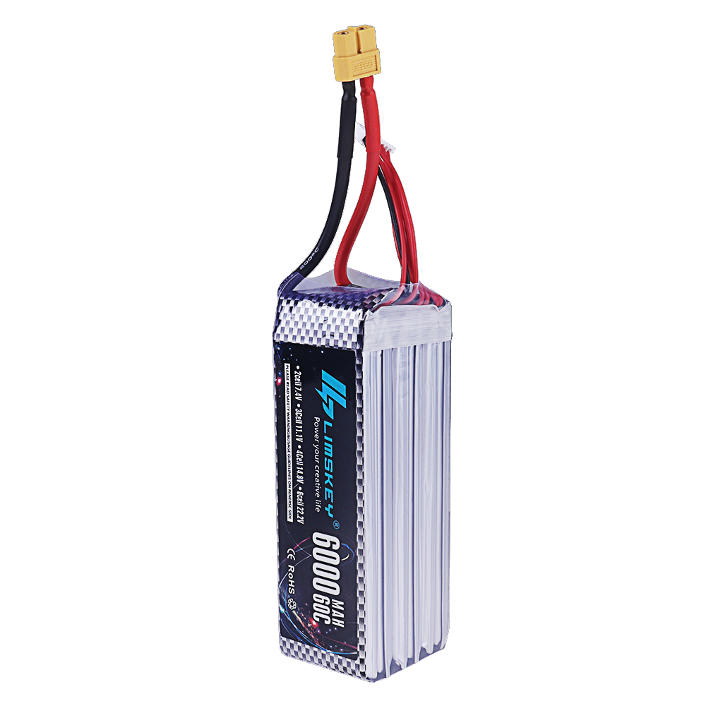 แบตเตอรี่ลิเธียมโพลิเมอร์ 2S 3 - 4S Lipo Battery 14.8V 6000Mah บทวิจารณ์และราคา