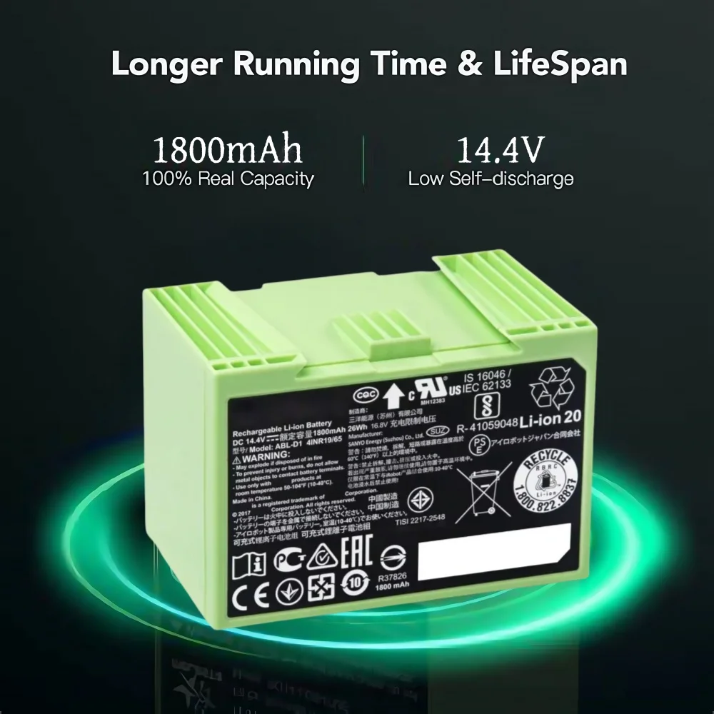 สําหรับ iRobot Roomba i7 แบตเต - 4S Lipo Battery 14.8V 6000Mah บทวิจารณ์และราคา