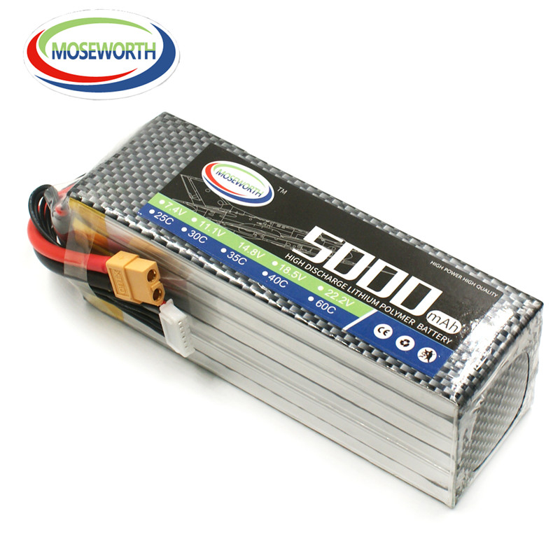 6S 22.2V 5000MAh 60C ของเล่น R - 6S Lipo Battery 22.2V 5000Mah บทวิจารณ์และราคา