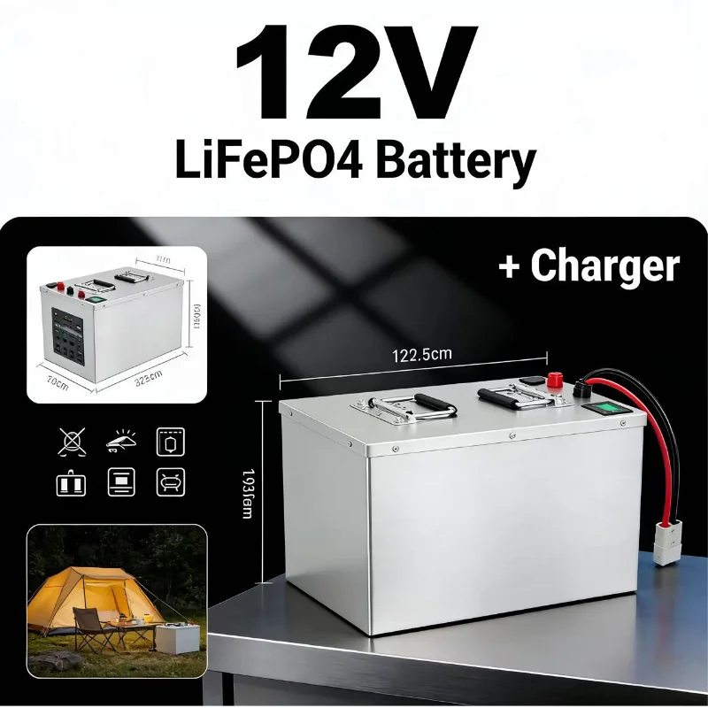 แบตเตอรี่ LiFePO4 12V 24V 48V  - Lifepo4 12V 100Ah Bms Bluetooth บทวิจารณ์และราคา