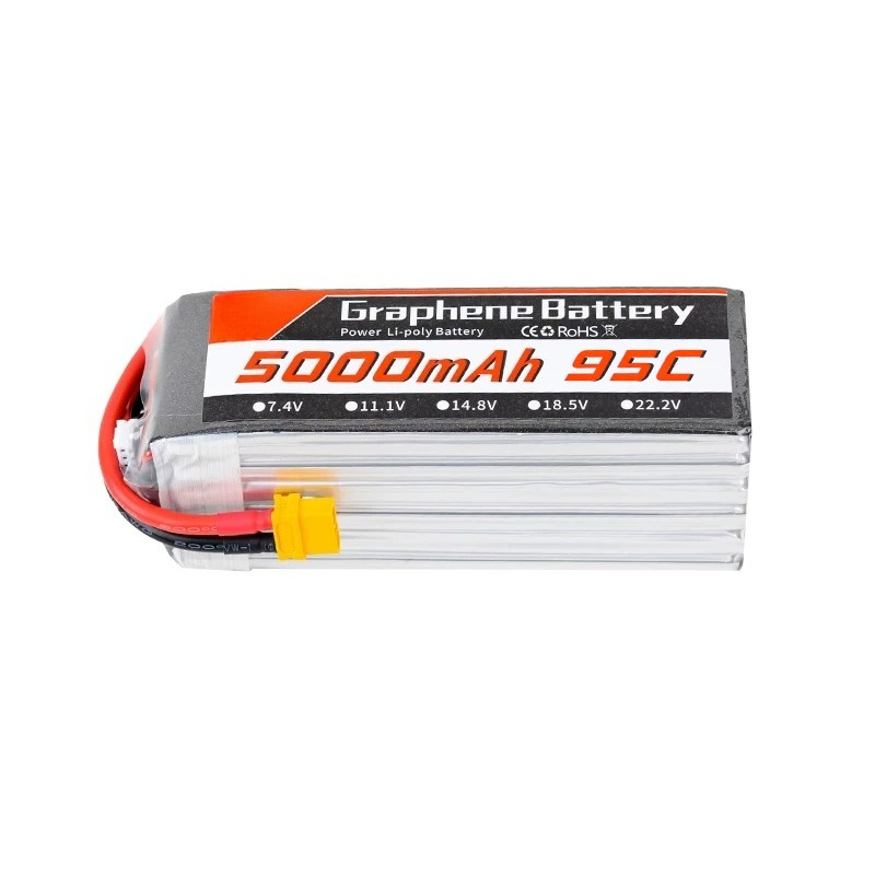แบตเตอรี่กราฟีนลิเธียม 5000mAh - 6S Lipo Battery 22.2V 5000Mah บทวิจารณ์และราคา